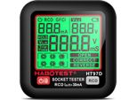 Habotest HT97D Tester Digitale Per Prese Di Corrente Test Di Tensione Rilevatore Di Prese A Spina Ue Test Di Perdita Intelligente Tester Di Fase Multifunzionale