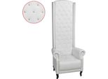 Vidaxl Poltrona Con Schienale Alto In Pelle Finta Bianca
