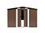 Vidaxl Casetta Da Giardino 257X580X181 Cm In Metallo Marrone