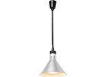 Hendi Lampada Termica Regolabile In Altezza, Conica, Argento, 230V/250W, ⌀275X(H)250Mm