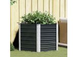 Maison Exclusive - Aiuola Rialzata Da Giardino Antracite 129 X 129 X 77 Cm Acciaio Zincato