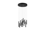 Lampadario Led Tubular 11X2,5 W 11X220 Lm 3000 K Nero Dimmerabile