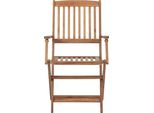 Vidaxl Sedie Da Giardino Pieghevoli 8 Pz. Legno Massiccio Di Acacia