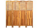 Divisorio In 4 Parti 161X2X170 Cm In Legno Massiccio Di Acacia
