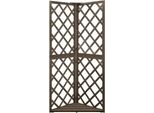 Vidaxl Traliccio Angolare Grigio 50X50X145 Cm In Legno Massiccio Di Abete