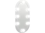 Vidaxl Specchio Con Luci Led 40X20 Cm In Vetro Ovale