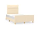 Vidaxl Struttura Letto Senza Materasso Crema 120X200 Cm Tessuto