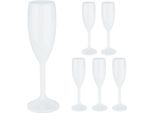 Set Di 6 Bicchieri Da Champagne In Plastica Relaxdays