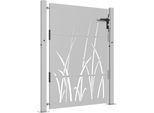 Vidaxl Cancello Da Giardino 105X130 Cm In Acciaio Corten Design Erba
