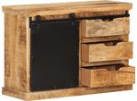 Vidaxl Credenza 80X30X55 Cm In Legno Massiccio Di Mango Grezzo