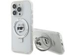 Karl Lagerfeld Klhmp15Xhmrschh Iphone 15 Pro Max 6,7 BiałY/Bianco Custodia Rigida Ad Anello Stand Choupette Head Magsafe