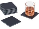 Set Di 8 Sottobicchieri In Ardesia Relaxdays