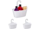 Set Di 3 Cestini Doccia Relaxdays Da 25 Cm