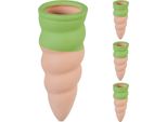 Relaxdays Coni Curvi In Argilla In Un Set Di 4 Pezzi