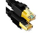 Cavo Di Rete Cat 8 40 Gbit/S Ad Alta Velocità 2000 Mhz Doppio Cavo Schermato 26 Awg Cat 8 Ethernet Per Router Laptop 10 Metri / 32,8 Piedi