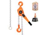 Paranco A Leva Vevor, Portata 3 T, Paranco A Catena Manuale, Corsa 6 M, Catena In Acciaio Legato G80 Con Freno Meccanico A Doppio Nottolino, Ganci Rotanti A 360°, Paranco A Cricchetto Per Magazzino, Edilizia, Garage