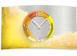 Orologio Da Parete Astratto Giallo Di Design Orologio Da Parete Moderno Di Design Silenzioso Senza Ticchettio Dixtime 3DS-0003
