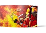 Orologio Da Parete Di Design Dei Vigili Del Fuoco Orologio Da Parete Moderno Di Design Silenzioso Senza Ticchettio Dixtime 3D-0062