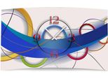 Orologio Da Parete Astratto Bianco Colorato Di Design Orologio Da Parete Moderno Di Design Silenzioso Senza Ticchettio Dixtime 3DS-0057