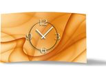 Orologio Da Parete Astratto Di Design Color Albicocca Orologio Da Parete Di Design Moderno Calma Senza Ticchettio Dixtime 3Ds-0039