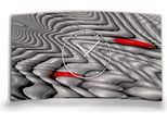 Psychodelic Techno Grigio Orologio Da Parete Di Design Orologio Da Parete Moderno Design Silenzioso Senza Ticchettio Dixtime 3D-0244