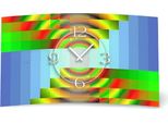 Orologio Da Parete Di Design Blu Verde Psicodelico Orologio Da Parete Moderno Design Silenzioso Senza Ticchettio Dixtime 3DS-0192