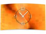 Orologio Da Parete Astratto Arancione Di Design Orologio Da Parete Moderno Di Design Silenzioso Senza Ticchettio Dixtime 3D-0059