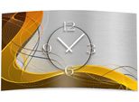 Orologio Da Parete Astratto Marrone Arancione Di Design Orologio Da Parete Moderno Di Design Silenzioso Senza Ticchettio Dixtime 3D-0054