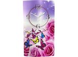 Orologio Da Parete Di Design Rose Farfalle Orologio Da Parete Moderno Design Silenzioso Senza Ticchettio Dixtime 3DS-0091