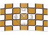 Orologio Da Parete Di Design Retro Bianco Beige Orologio Da Parete Moderno Di Design Silenzioso Senza Ticchettio Dixtime 3D-0222