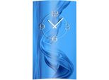 Orologio Da Parete Di Design Astratto Blu Seta Verticale Orologio Da Parete Moderno Design Silenzioso Senza Ticchettio Dixtime 3DS-0077