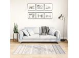 Vidaxl Tappeto Lavabile 80X150 Cm Bianco E Nero Antiscivolo