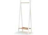 AT4 - Appendiabiti Bambini Essentiel Legno - Bianco/Faggio - 30 X 50 X 130 Cm