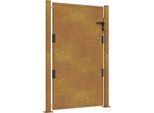 Vidaxl Cancello Da Giardino 105X130 Cm In Acciaio Corten