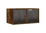 Armadio A Muro Con Ante In Vetro Rovere Fumé 68,5X37X35 Cm