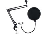 Keepdrum NB35 Asta Microfonica A Braccio Articolato Con Pop Shield