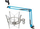 Keepdrum NB35 Bl Braccio Articolato Blu Con Spider Microfonico MS089SV