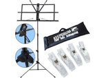 Keepdrum MUS2BK Leggio Nero Con 4 Morsetti