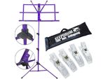 Keepdrum MUS2FL Leggio Viola Con 4 Morsetti