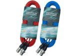 Keepdrum Cavo Dmx 10M 3-Poli Xlr 1X Rot 1X Blau