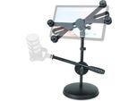 Asta Microfonica Keepdrum MS031 Asta Da Tavolo Con Supporto Per Tablet