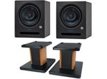 Presonus Studio Monitor Eris Pro 8 1 Coppia Con Supporto Per Diffusori In Palissandro