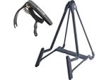 K&M 17581 Supporto Per Chitarra Heli Con Capotasto Nero