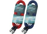 Keepdrum Cavo Dmx 3M 3-Poli Xlr 1X Rot 1X Blau
