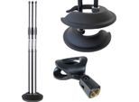Keepdrum MS096 Asta Microfonica Dritta Con Morsetto Per Microfono