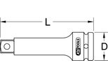 Ks Tools Prolunga Da 1/4" 100 Mm - 515.1580"