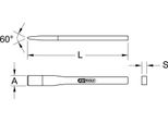 Ks Tools Scalpello Da Muratore, A 8 Tagli, 30X500 Mm, 162.0486