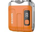 Inf Mini Rasoio Elettrico Con Display Digitale - Rasoio Portatile Da Viaggio Arancia