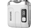 Inf Mini Rasoio Elettrico Con Display Digitale - Rasoio Portatile Da Viaggio Bianco