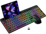 Inf Kit Tastiera E Mouse Wireless 2.4G Retroilluminati Ricaricabili - Layout Us